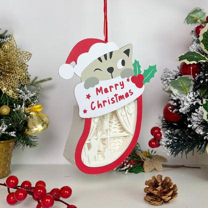 Christmas Cat – 3D Box SVG File for Cricut & Silhouette