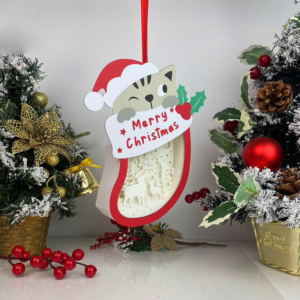 Christmas Deer 3 – 3D Box SVG File for Cricut & Silhouette