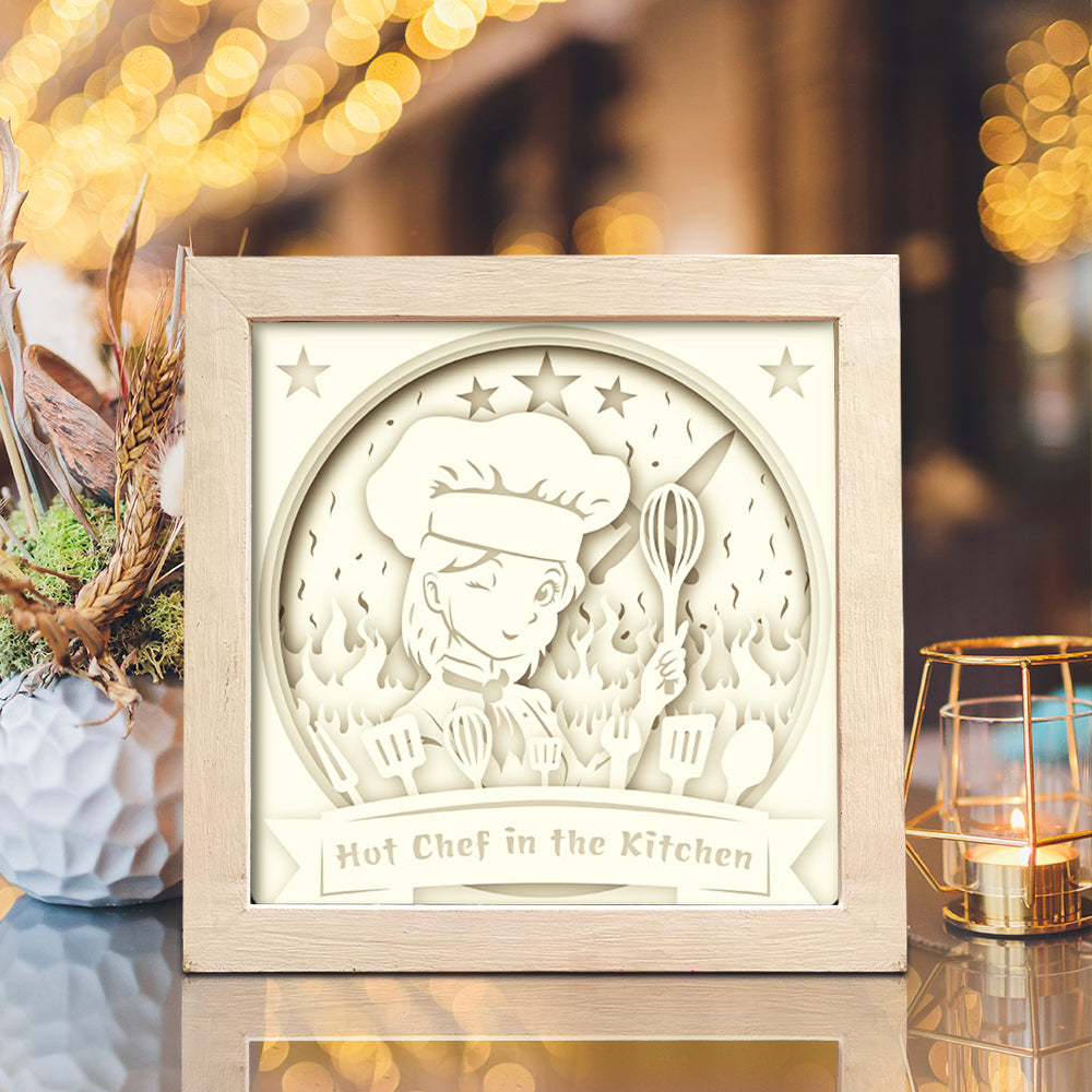 Chef 2 – 3D Lightbox SVG File for Cricut & Silhouette