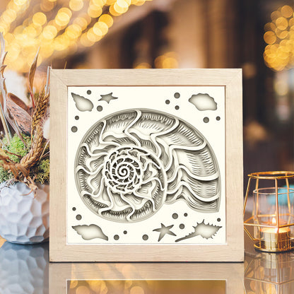 Conch – 3D Lightbox SVG File for Cricut & Silhouette