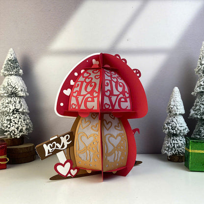 Mushroom Valentine - 3D Valentine Lantern File  - Cricut File  - VEKTOR KRAFT