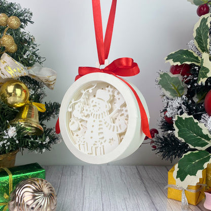 Christmas Snowman – 3D Lantern SVG File for Cricut & Silhouette