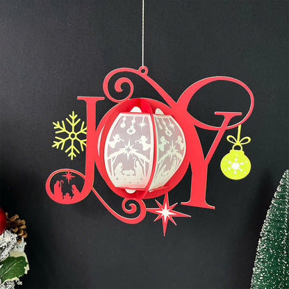 JOY - 3D Christmas Lantern File - Cricut File  - VEKTOR KRAFT