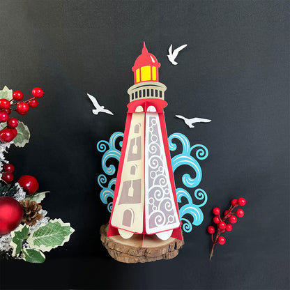 Lighthouse - 3D Paper Cut Lantern File  - Cricut File  - VEKTOR KRAFT