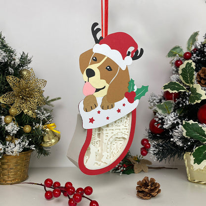 Christmas Dog – 3D Box SVG File for Cricut & Silhouette