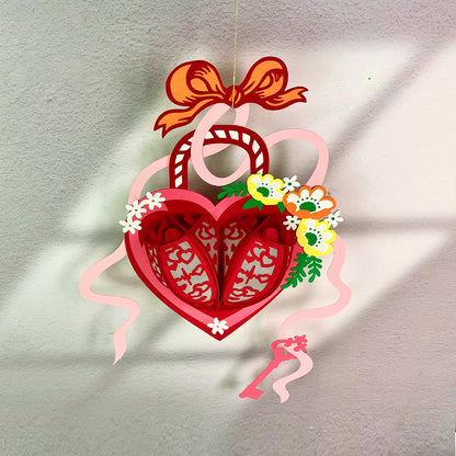 Love Locks - 3D Valentine Paper Lantern File  - Cricut File  - VEKTOR KRAFT