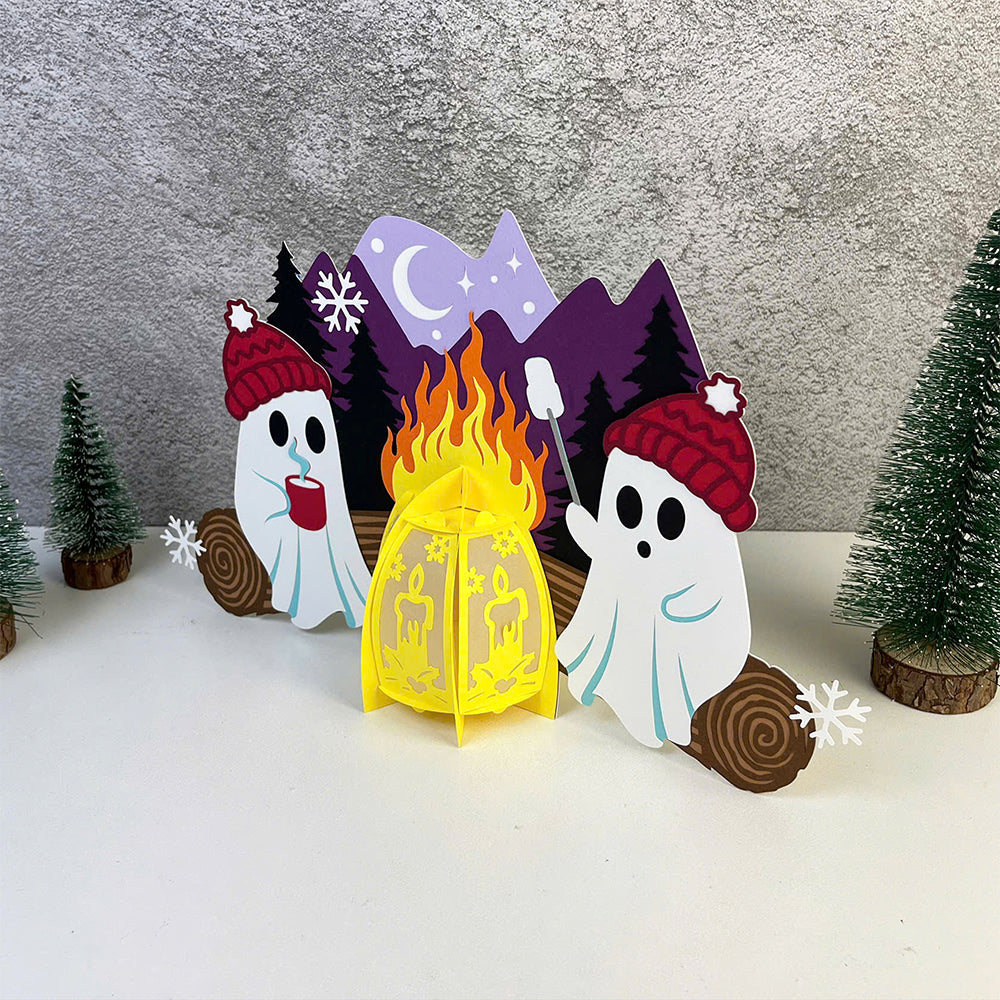 Christmas Campfire 3 – 3D Lantern SVG File for Cricut & Silhouette