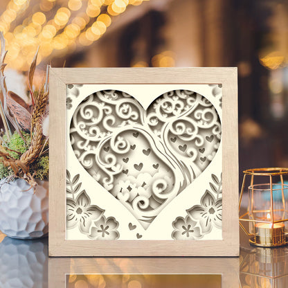 Heart Tree 2 – 3D Shadow Box SVG File for Cricut & Silhouette