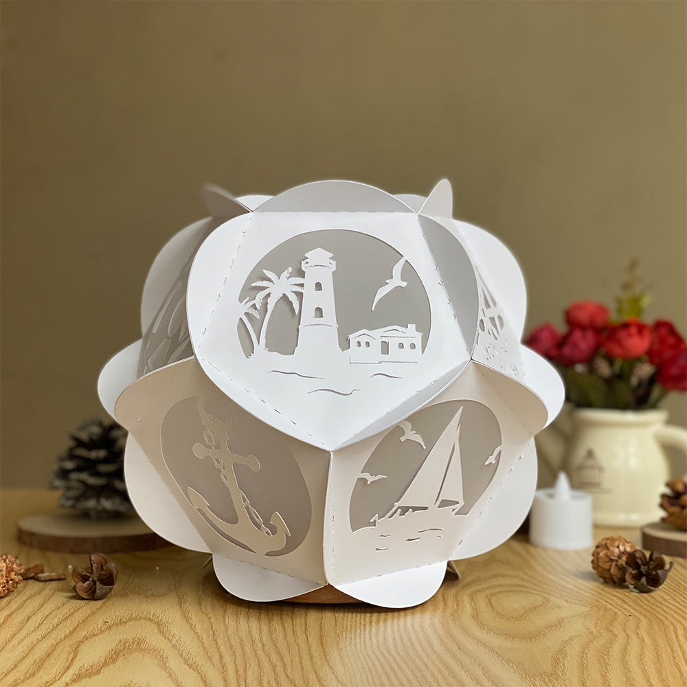 Nautical Icon – 3D Lantern SVG File for Cricut & Silhouette