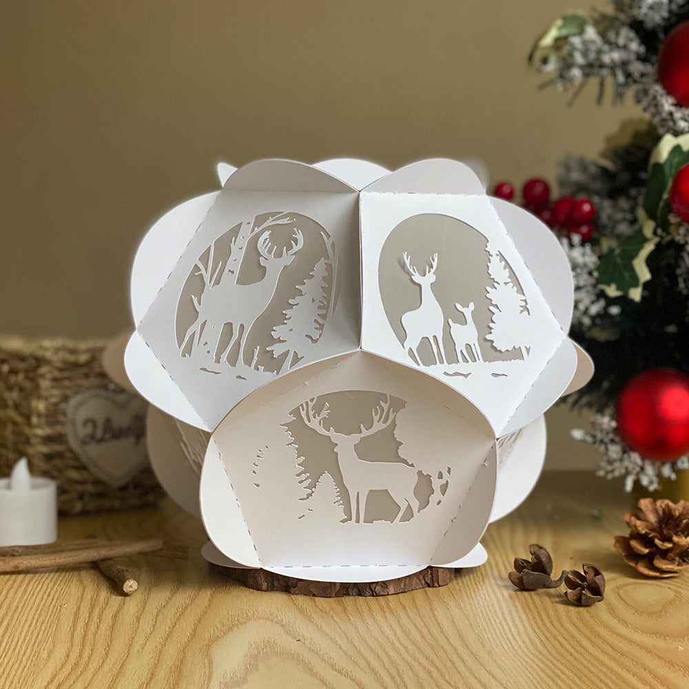 Deer – 3D Lantern SVG File for Cricut & Silhouette