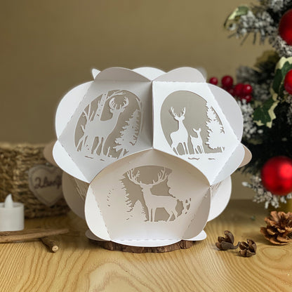 Deer – 3D Lantern SVG File for Cricut & Silhouette