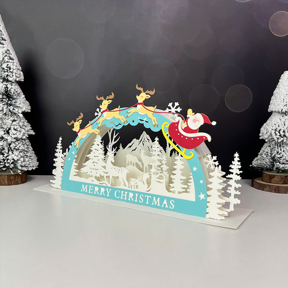 Merry Christmas – 3D Pop-Up Card SVG File for Cricut & Silhouette