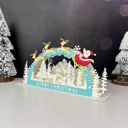 Merry Christmas – 3D Pop-Up Card SVG File for Cricut & Silhouette