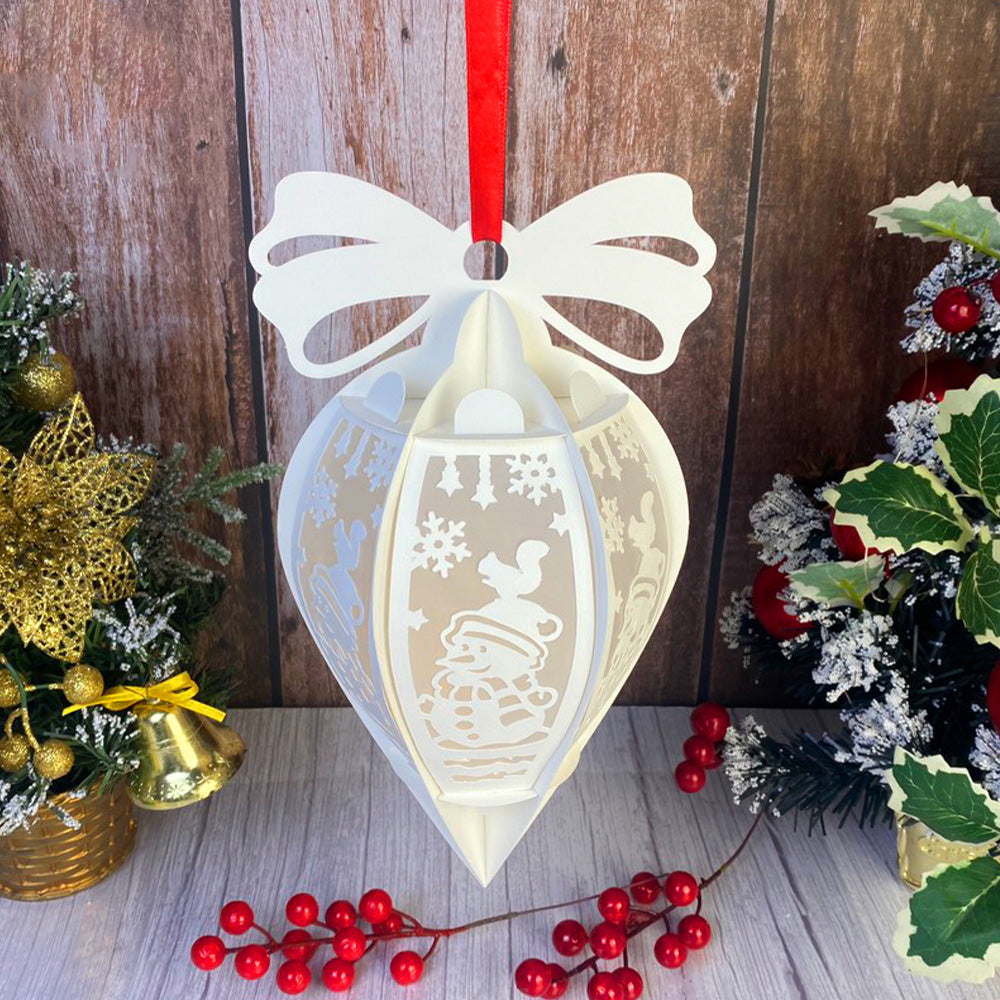 Christmas Snowman – 3D Lantern SVG File for Cricut & Silhouette
