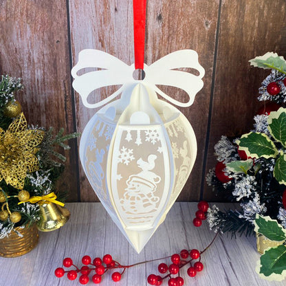 Christmas Snowman – 3D Lantern SVG File for Cricut & Silhouette
