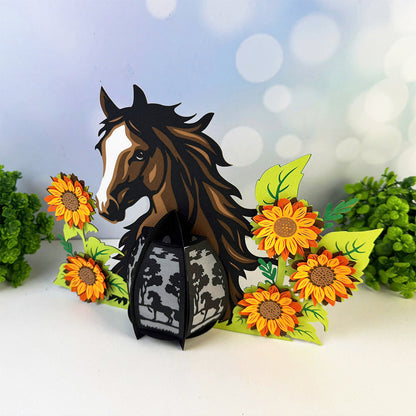 Horse 1 - 3D Animal Paper Cut Lantern File  - Cricut File  - VEKTOR KRAFT