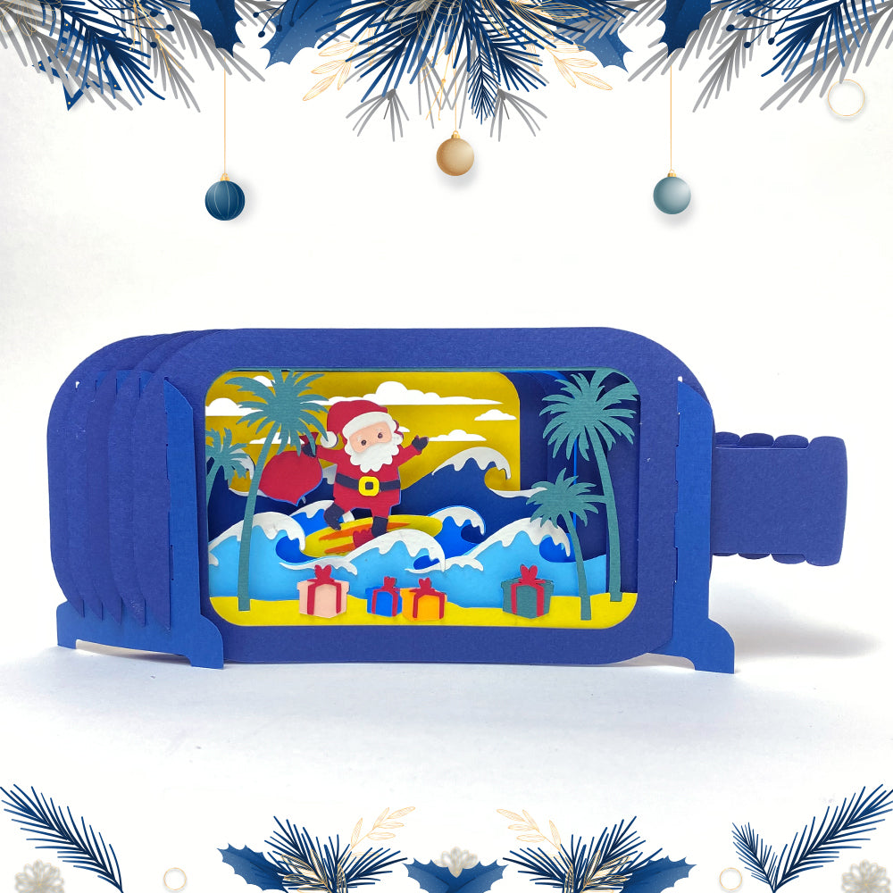 Beachy Christmas – 3D Pop-Up Card SVG File for Cricut & Silhouette