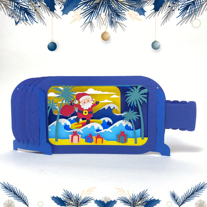 Beachy Christmas – 3D Pop-Up Card SVG File for Cricut & Silhouette