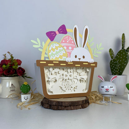 Bunny Eggs – 3D Easter Basket Box 2 File - Cricut File - VEKTOR KRAFT