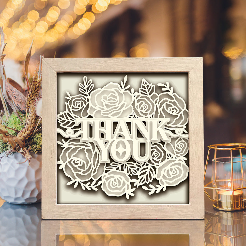 Thank You – 3D Shadow Box SVG File for Cricut & Silhouette