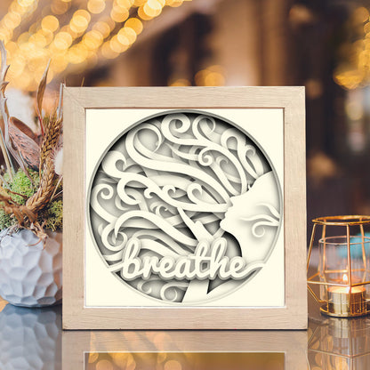 Breathe – 3D Shadow Box SVG File for Cricut & Silhouette