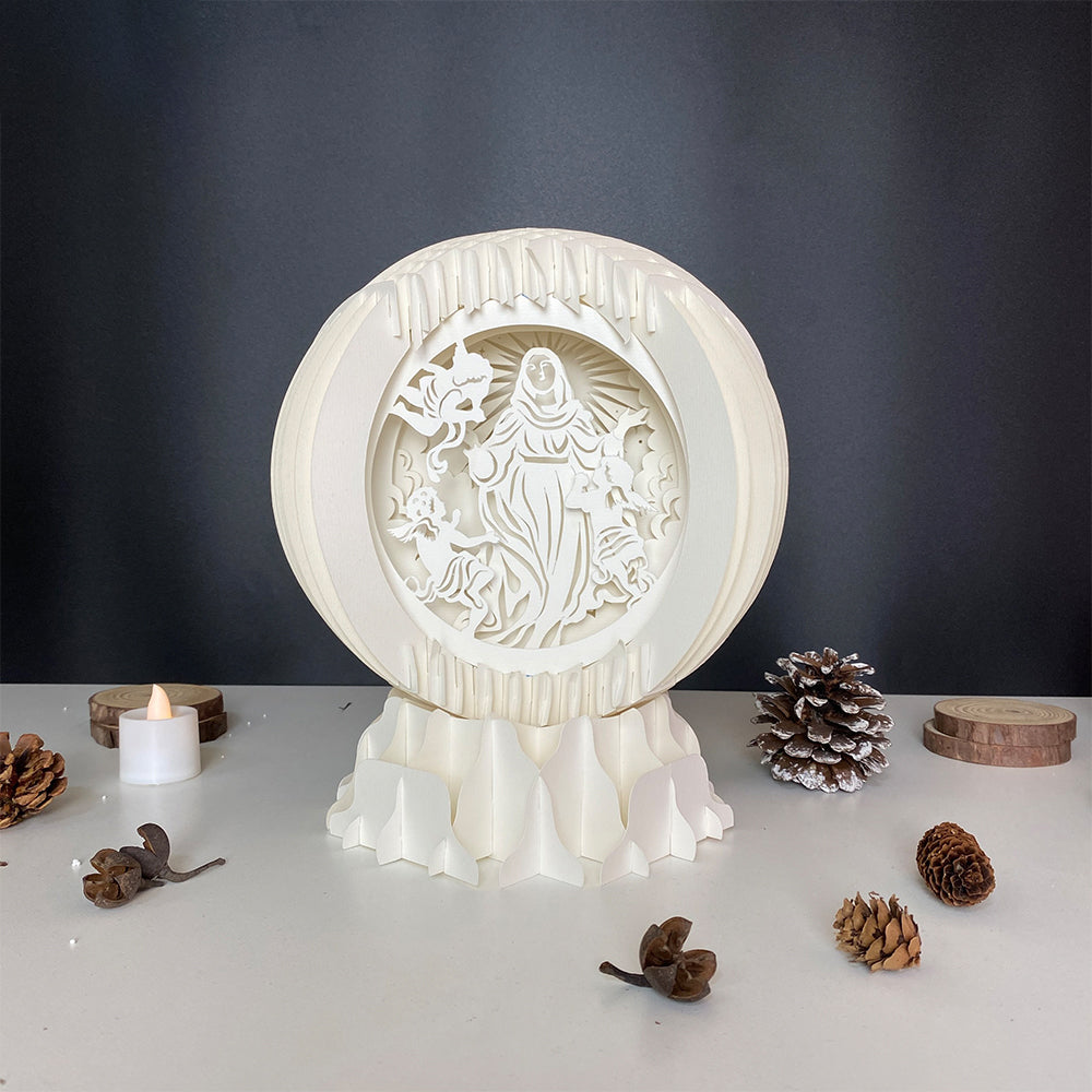 Assumption of Mary – 3D Pop-Up Card SVG File for Cricut & Silhouette