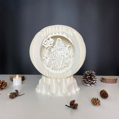 Assumption of Mary – 3D Pop-Up Card SVG File for Cricut & Silhouette