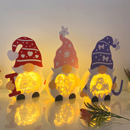 Pack 3 Gnome Love  – 3D Gnome Love Box File - Cricut File - VEKTOR KRAFT