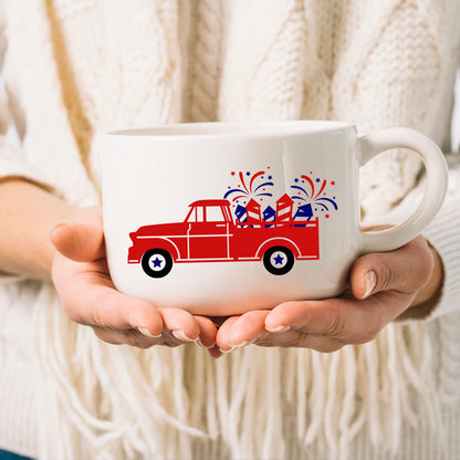 Happy 4th Of July Truck - Cricut File - VEKTOR KRAFT