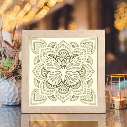 Butterfly Mandala 2 – 3D Shadow Box SVG File for Cricut & Silhouette