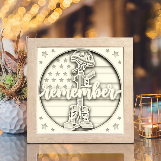 Battlefield Cross – 3D Paper Cut Shadow Box File - Cricut File - (8x8 inches) - VEKTOR KRAFT