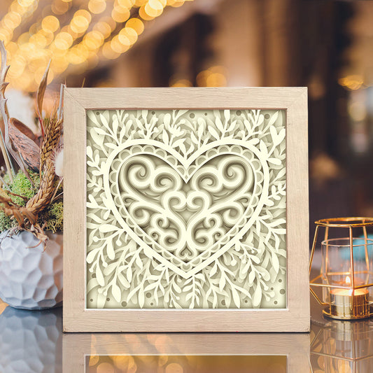 Heart Wreath Mandala – 3D Shadow Box SVG File for Cricut & Silhouette