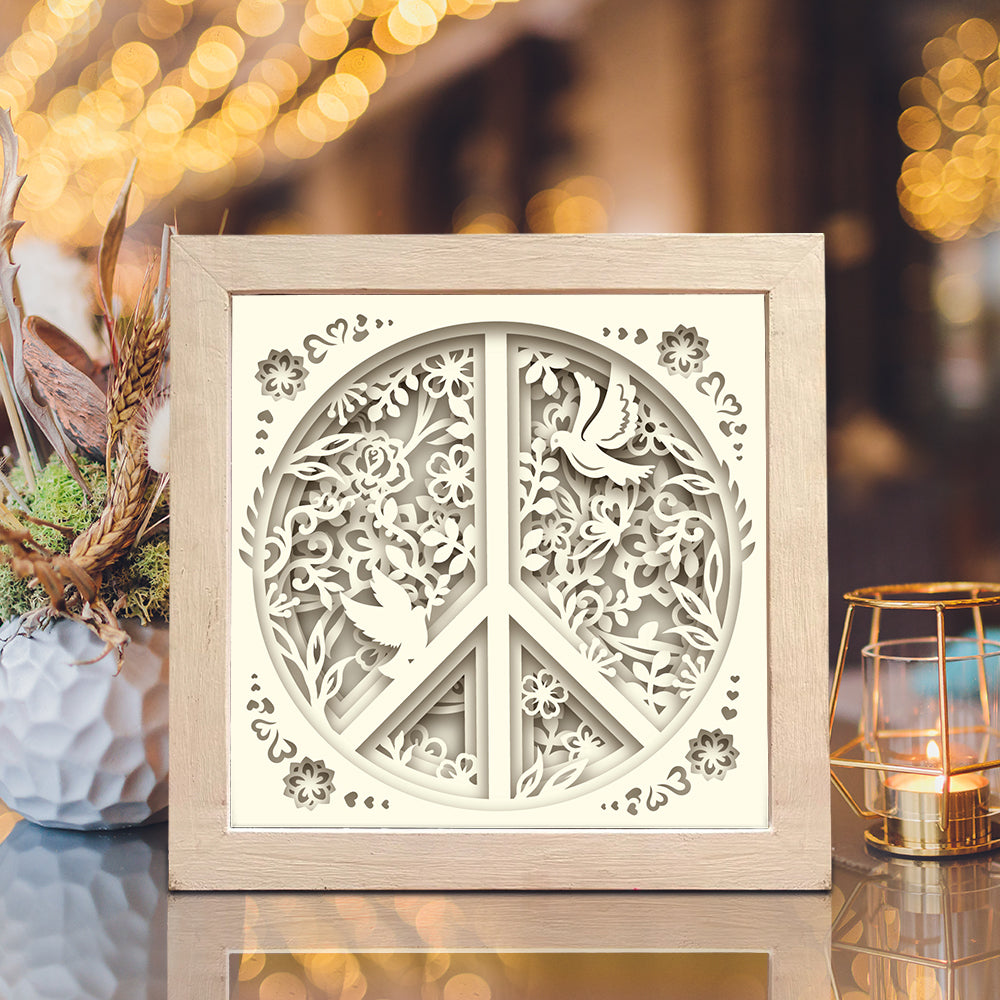 Peace Sign – 3D Shadow Box SVG File for Cricut & Silhouette