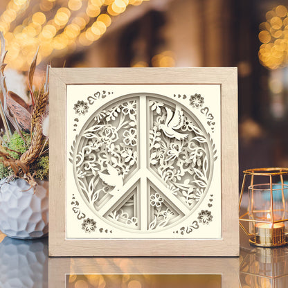 Peace Sign – 3D Shadow Box SVG File for Cricut & Silhouette