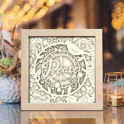 Peace – 3D Shadow Box SVG File for Cricut & Silhouette