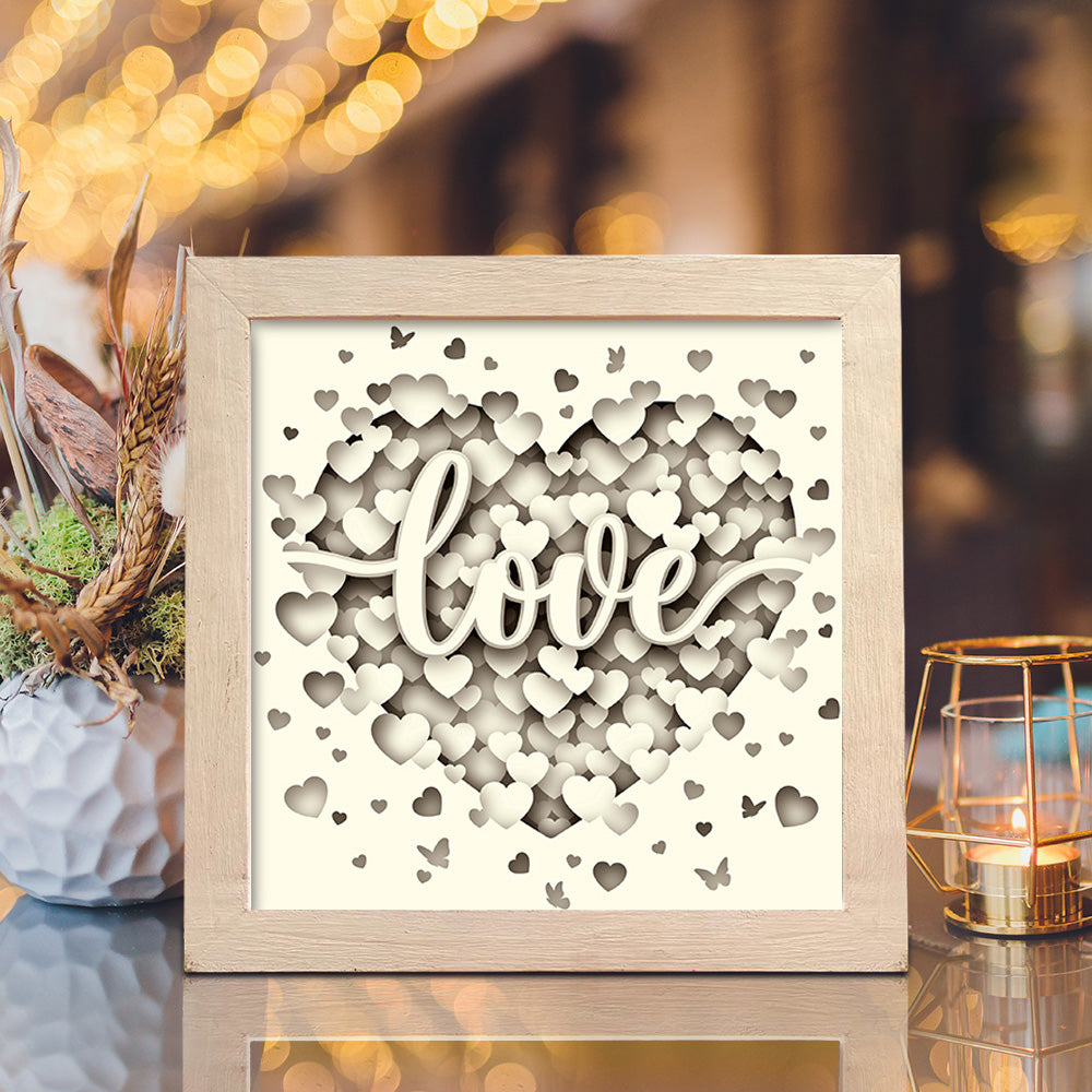 Love Heart – 3D Shadow Box SVG File for Cricut & Silhouette