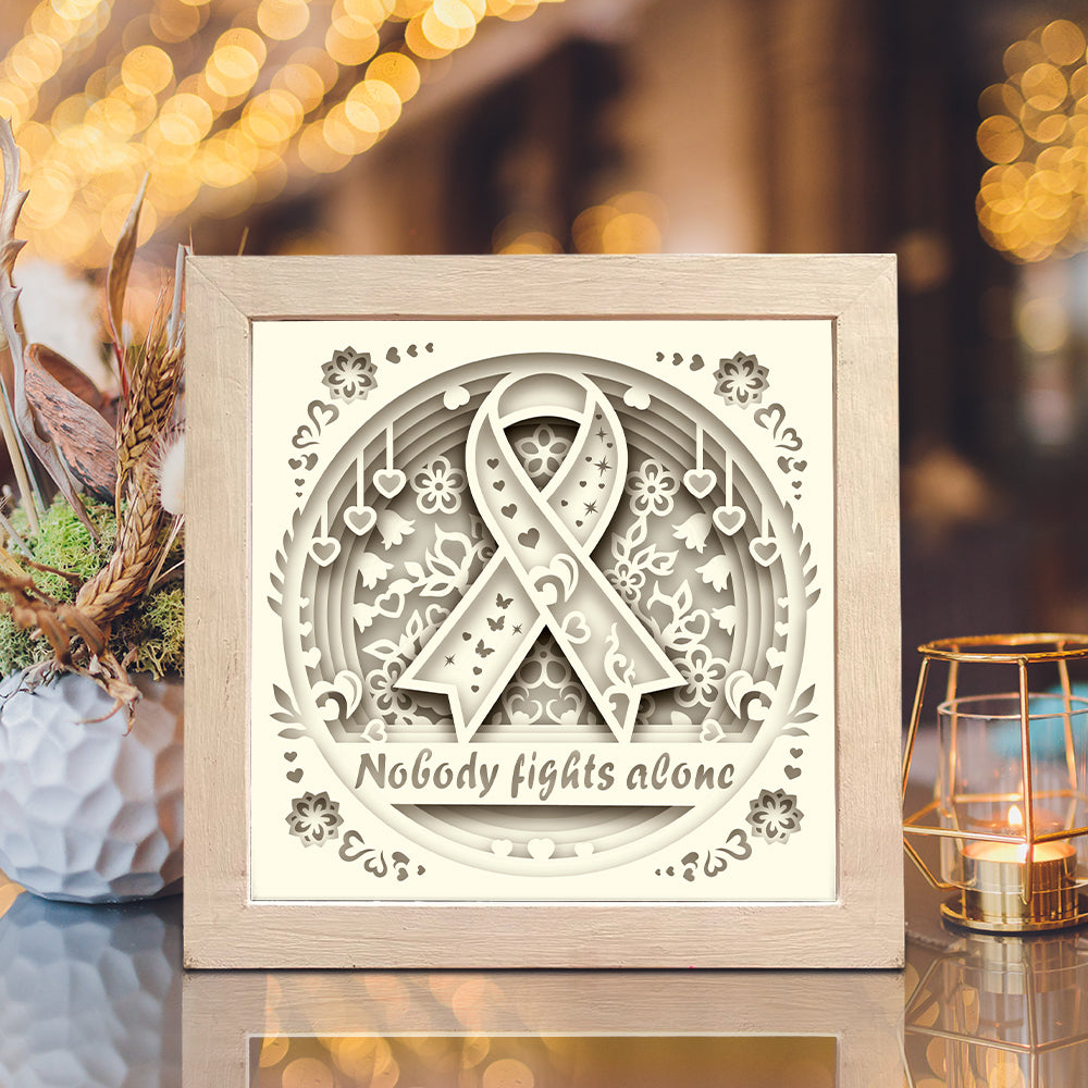 Cancer Awareness Ribbon – 3D Shadow Box SVG File for Cricut & Silhouette