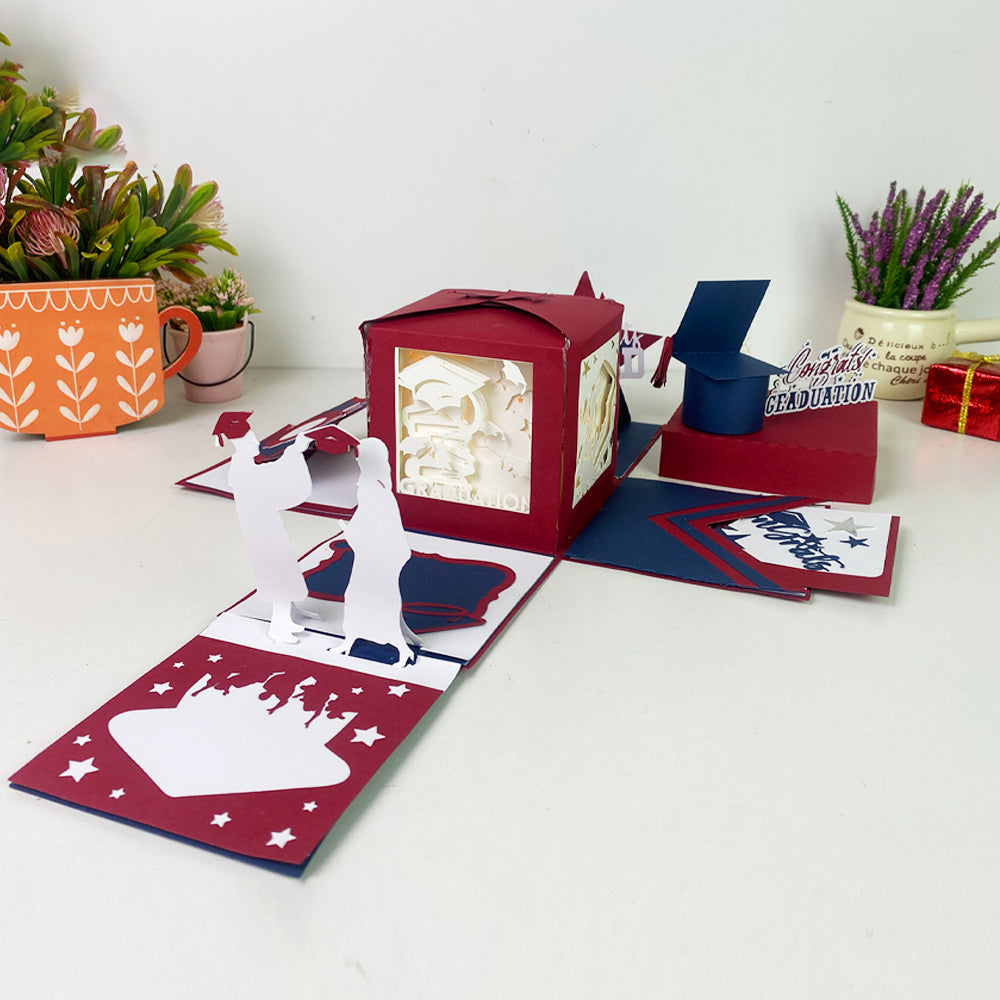 Graduation 4 – 3D Box SVG File for Cricut & Silhouette