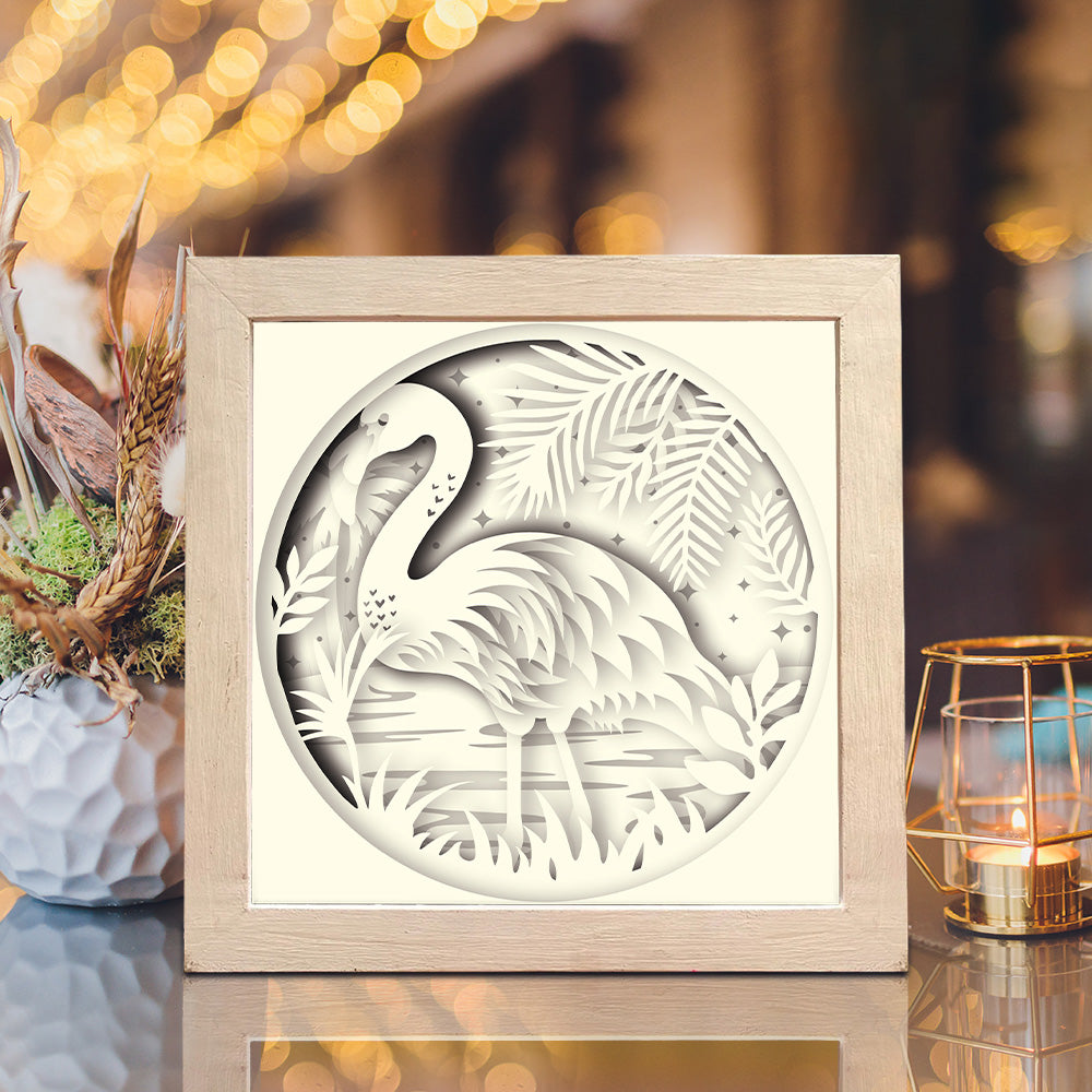 Flamingo 2 – 3D Shadow Box SVG File for Cricut & Silhouette
