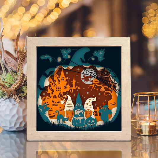 Halloween Gnome – 3D Shadow Box SVG File for Cricut & Silhouette