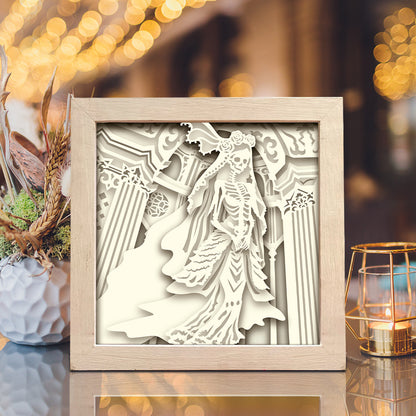Halloween Ghost Woman – 3D Shadow Box SVG File for Cricut & Silhouette