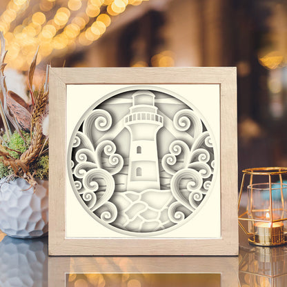 Lighthouse – 3D Shadow Box SVG File for Cricut & Silhouette
