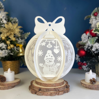 Snowman – 3D Lantern SVG File for Cricut & Silhouette