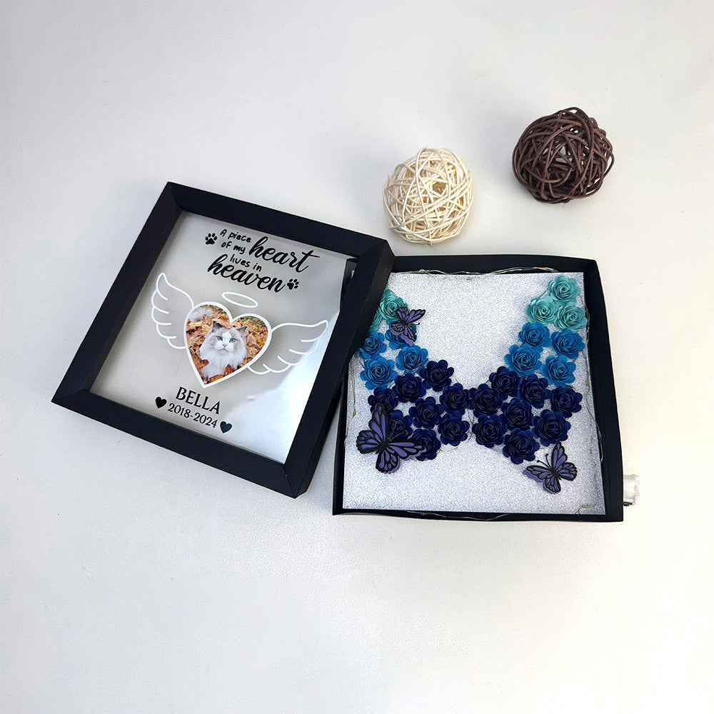 Custom Wings Pet Memorial – 3D Shadow Box SVG File for Cricut & Silhouette