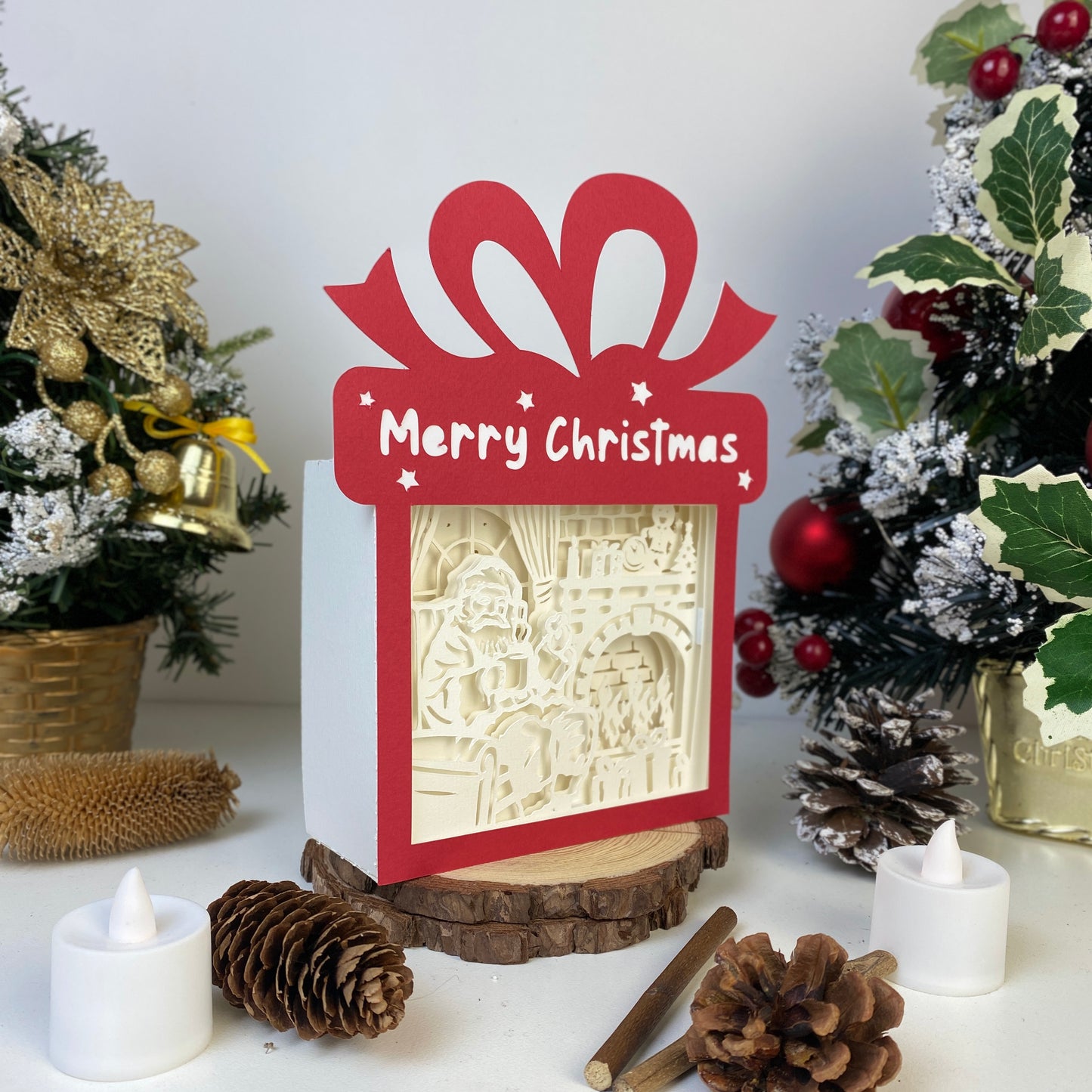 Santa – 3D Box SVG File for Cricut & Silhouette