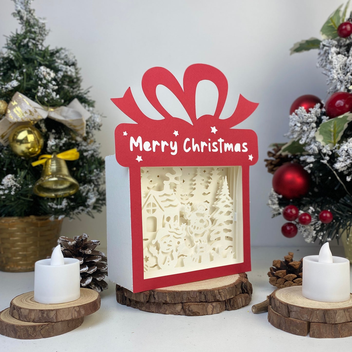 Christmas Snowman – 3D Box SVG File for Cricut & Silhouette