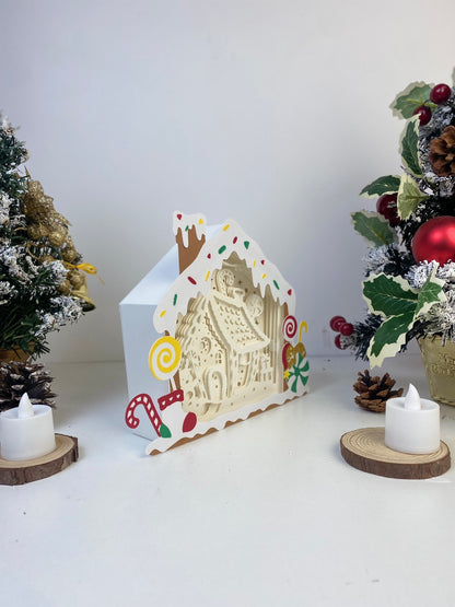 Gingerbread House – 3D Box SVG File for Cricut & Silhouette