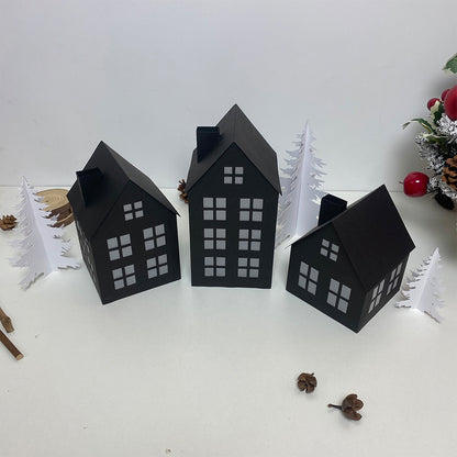 House Christmas – 3D Lantern SVG File for Cricut & Silhouette