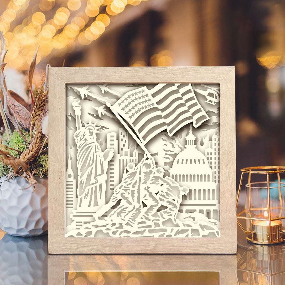 Marines 2 – 3D Lightbox SVG File for Cricut & Silhouette