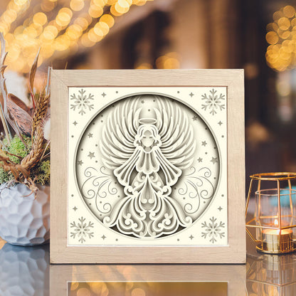 Angel 4 – 3D Shadow Box SVG File for Cricut & Silhouette